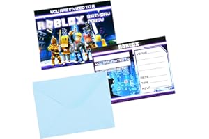 WIRHAUT 20Pcs Party Invitations Kids Birthday Party Invitations for Kids, Invites Boys Girls Children with Envelopes, Double Sided Invite Cards for Birthday Baby Shower