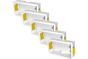 Evoges 2 Gang Dry Lining Back Box 35mm | Fast-Fit Electrical Wall Boxes for Plasterboard (5)