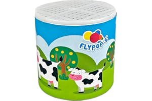 FLYPOP'S - Boite à Meuh - Jeu de Kermesse - 037255 - Bleu - Plastique - Sonore sans Pile - Jouet Intemporel - Humoristique - Cadeau Original - Vache - À Partir de 18 Mois