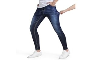 GINGTTO Jeans Uomo Pantaloni Skinny Elastico Pantalone Slim Fit Stretch Aderenti Denim Pants
