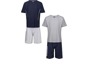 Label Cutters Mens 2 Pack Short Pyjamas Nightwear PJ Sets Twin Pack UK Sizes L XL XXL North Pole New Boxed