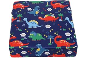 ZIGJOY Asiento Elevador Infantil Silla Bebe Comer Alzador Silla para Niños Comer, Ajustable, Portátil, Lavable, Gruesa, para asiento Dinosaurio azul