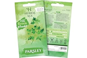 HERBAL AGE Parsley Seeds Plants, Grow Your Own Herb Garden Kit, ~900 Seed Box, Salad Herbs Seeds for Planting UK, Veg Plant Gardening Gift for Men, Women, Kids, Seeds to Plant Outdoor & Indoor