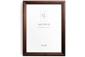 Artower® Bilderrahmen Vintage Braun Holz Rahmen für 15 x 20 cm | Posterrahmen Groß Collage | Picture Frame Vintage Brown Wood 15x20 cm | Retro Schmal Bilderrahmen | Braun Poster Rahmen