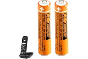 JAPUSOON HHR-4DPA Pila Ricaricabile AAA 700mah per Panasonic Gigaset, Ni-MH Batterie Ricaricabili 1,2V per Telefoni Cordless, Confezione da 2