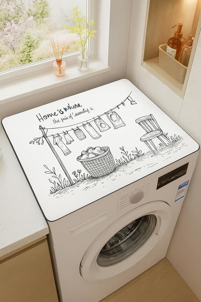 Valerine Life Çamaşır ve Kurutma Makinesi Üstü Düzenleyici Matı Örtüsü Kaymaz Sıvı Geçirmez (27CMD251011)