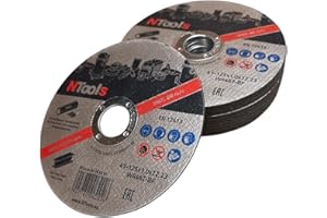 NTools SDC – Dischi da taglio 125 x 1,0 x 22,23 mm, 25 pezzi | Dischi da taglio 125 per ferro, sottili e resistenti, ideali per il taglio di metallo, acciaio e acciaio inossidabile (Inox)