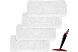 MJFENDAI 4 Stück Dampfreiniger Ersatzbezüge Pads, für Vileda Steam XXL/PLUS XXL Dampfreiniger, Waschbar für Vileda Dampfreiniger XXL Ersatzbezüge, Feine Mikrofasern & Langlebig, Weiß