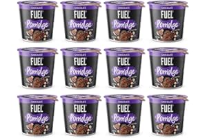 FUEL10K Fuel 10k Chocolate Porridge Pots, 12 x 70g