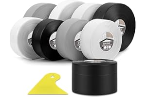 Bokaiya Cinta Baño Selladora,Negro Cinta de Sellado Impermeable Autoadhesivas, Listón de Calcetines blandos, Zócalo Flexible, Para Coche, Bañera, Puerta, Ventana, Fregadero de Cocina (7.0cm x 11m)