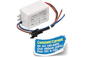 Chanzon LED Driver 600mA (Constant Current Output) 3V-7V (Input 85-277V AC-DC) (1-2) x3W 3W-6W Power Supply 600 mA Lighting Transformer Drivers for High Power COB Light Lamp Bulb (Plastic Case)