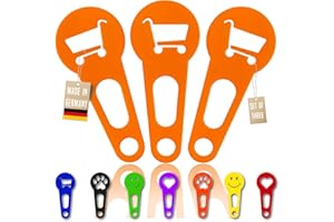 ONAIR 3 gettoni per il carrello della spesa, rimovibili immediatamente come portachiavi; 3 pezzi in un set Sblocca carrello Sblocca carrello (Arancia, Avventura commerciale)