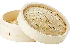 Point-Virgule Mixte Stoommanden Panier Vapeur En Bambou 21cm, Marron, N.A. EU