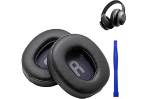 ERIOSCAR 1 para wkładek dousznych do JBL Tune 700 (700BT )/710 (710BT)/720(720BT)/750 BT, 750BT, 760(760NC) / 770(770NC), miękka skóra białkowa (czarny)