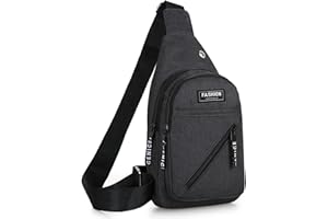 BDSHUNBF Torba męska na ramię, lekka, wodoodporna torba na klatkę piersiową, dla mężczyzn i kobiet, do podróży i turystyki, elegancka torba na ramię - praktyczny i nowoczesny plecak na ramię