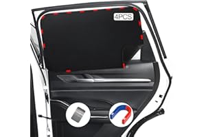 ‎ZATOOTO ZATOOTO Sonnenschutz Auto, Magnetisch Sonnenschutz Auto Vorhang Baby mit UV Schutz, Privatsphäre Auto Fenster Verdunkelung, Schwarz 4 Stück (Mit Klettaufkleber)