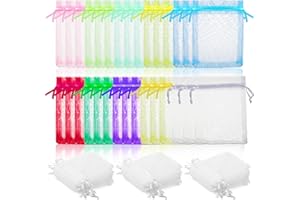 Acooruiteng Organzasäckchen Säckchen zum Befüllen mit Kordelzug Bunt Organza Säckchen Schmuckbeutel Geschenksäckchen Klein Organza Bags für Party Hochzeit Festival(30 Stück)