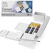 Winsor & Newton 0390639 Cotman Field Box sulu boya seti, y&uuml;ksek ışık haslığına sahip canlı sulu boya, geniş renk se&ccedil;enekleri,