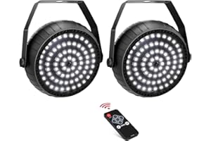 ‎TELBUM Telbum Stroboskop Halloween Weiß Stroboskoplichter mit Fernbedienung Superhell 78 LEDs Strobe Lights Sound Aktiviert am besten für Zimmer Bühne Party Tanz Hochzeit (Plug-In)
