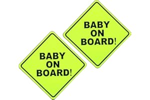 Amaxiu Baby On Board Segnale Magnetico Per Auto, Confezione Da 2 Cartelli Di Sicurezza Adesivi Di Avvertimento Magnetici Riflettenti Per Segnaletica Riutilizzabile Resistente Alle Intemperie