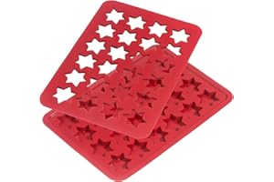 Original Kaiser Zimtsterne Backform, Silikon-Backmatte für 24 Zimtsterne, Silikon, temperaturbeständig, Silikon Backform für Pralinen, Parfait, Mousses, Eiskonfekt