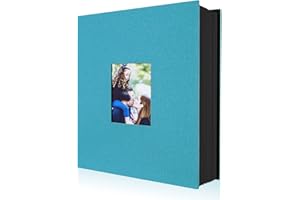 Lanpn Album Fotografico 10x15 400 con Tasche, Biancheria Porta Foto Album Portafoto Verticale 10x15cm Tascabile Tasca Teal