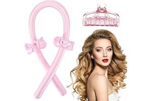GELPRETTY Bigodino Senza Calore per Boccoli Naturali, Heatless Hair Curler per Dormire, per la Maggior Parte Tipi di Capelli, Adatto a Capelli Corti/Medi/Lunghi (Rosa)