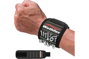 WOTHFAV Pulsera Magnetica, Muñequera Imantada Ajustable para Ahorra las Manos, Regalos para el Dia del Padre