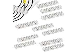 TECHZOCO Regleta de conexión de Cables eléctricos, Clema para cables, Empalme Cable electricidad, ficha de conexión para cables, Apto para Sección, Intensidad 3A, Transparente, 4 mm, 10 unidades