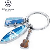 TROIKA SURFMATE T1 - KR16-14/CH - Nostalji Anahtarlık - 3 Kolye Ucu - Bulli, S&ouml;rf Tahtası, Gitar - Parlak - &Ccedil;ok Renkli, Mehrf