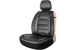 Leader Accessories Coprisedile in Pelle Anteriore Singolo, Impermeabile e Morbido Universale per Auto Coperchio Protezione Sedile Anteriore e Cuscino, Perfetto per Camion e Suv
