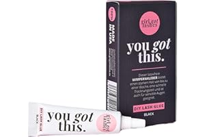 GirlGotLashes You Got This DIY Lash Glue Black – Sicher & Flexibel – Extra starker Halt für DIY-Wimpernextensions – Latexfrei & Hautfreundlich