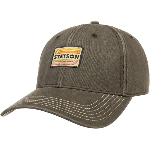 Stetson Herren-Kappe „Off The Beaten Path“ – 100 % Baumwolle, Verstellbar, Mit Lederpatch