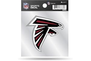 Rico Industries NFL Atlanta Falcons 4"x4" Small Style Decal, Team Color, 3.5 x 4.5-