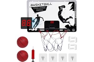 MUSEMUSY Canestro Da Interno Per Bambini, Canestro Basket, Mini Canestro Basket Kit Per Bambini E Adulti, Con 2 Palloni E Accessori Completi Per Il Basket, Uilizzabile Da Interno Ed Esterno Basketball Hoop