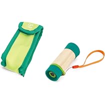 Hape Ensemble Boussole Enfant à Partir de 4 ans - Kit Explorateur Enfant Miroir et Mousqueton - Fabriqué en Bambou & Plastique Végétal - Idée Cadeau Enfant 5 Ans - Mousqueton Supporte