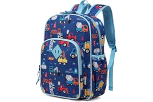 VASCHY 11.5L Lightweight Backpack for Boys Girls Water Resistant Backpack with Reflective Chest Strap Elastic Bottle Pockets Nursery