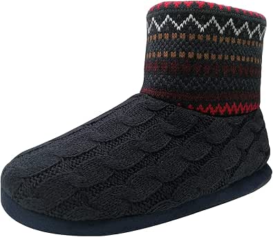 KuaiLu Pantofole Stivaletto Uomo Invernali Chiuse a Maglia Stitch Memory  Foam Ciabatte Stivaletti Comode Calde Pelose Peluche Lana Cotta Antiscivolo  Scarpe da Casa lencicol Pantofole Scarpe da uomo