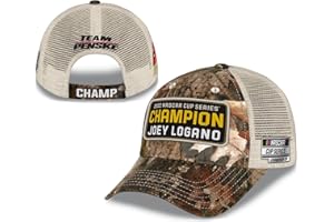 Checkered Flag Sports Joey Logano TrueTimber Casquette en maille Motif camouflage 2022, marron, taille unique