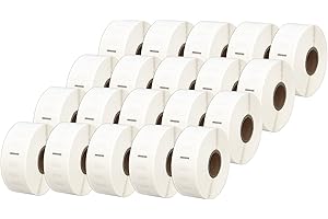 Printing Saver 20x 11352 25 x 54 mm Compatibili Rotoli Etichette adesive (500 Etichette/Rotolo) per Dymo LabelWriter 310 320 330 4XL 400 450 Turbo/Twin Turbo/Duo & Seiko SLP etichettatrici