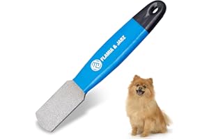 FLAMIA & JABZ Stripping Metal Stone Diamond Edged for Dogs, Cats & Pets with Plastic Grip (Fine)