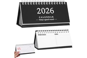 TYQOUR Mini kalendarz na rok 2026/2025, mały, mały kalendarz biurkowy, od lipca 2025 do grudnia 2026, mały kalendarz rodzinny