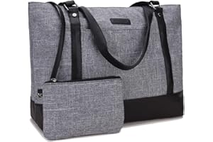 VX VONXURY Bolsos para computadoras portátiles para mujeres, bolsos impermeables para computadoras portátiles de 15,6 pulgadas para bolsos grandes para trabajo, escuela, compras, playa