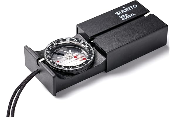 SUUNTO MB-6 Boussole de Navigation Professionnelle, Compass d'Orientation Multifonction, Boussole Résistante Dotée d'un Boîtier de Protection, Déclinaison Réglable, pour Randonnée Camping Hiking