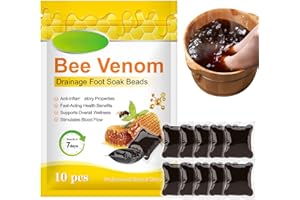 REFLEXITE Bee Venom Detox Foot Soak Beads for Relaxation and Improved Sleep, Natural Herbal Foot Spa Bath with Fast Dissolution, Anti-Infla-m-matory & Odor Control, Exfoliating Beads for Soft Smooth Feet