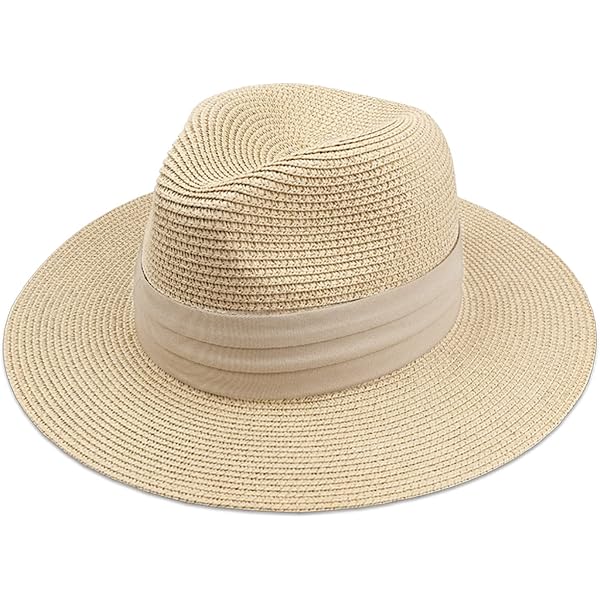 Chapeau De Soleil Paille Femme à Large Bord Pliable - Protection UV Bohème Été Vacances