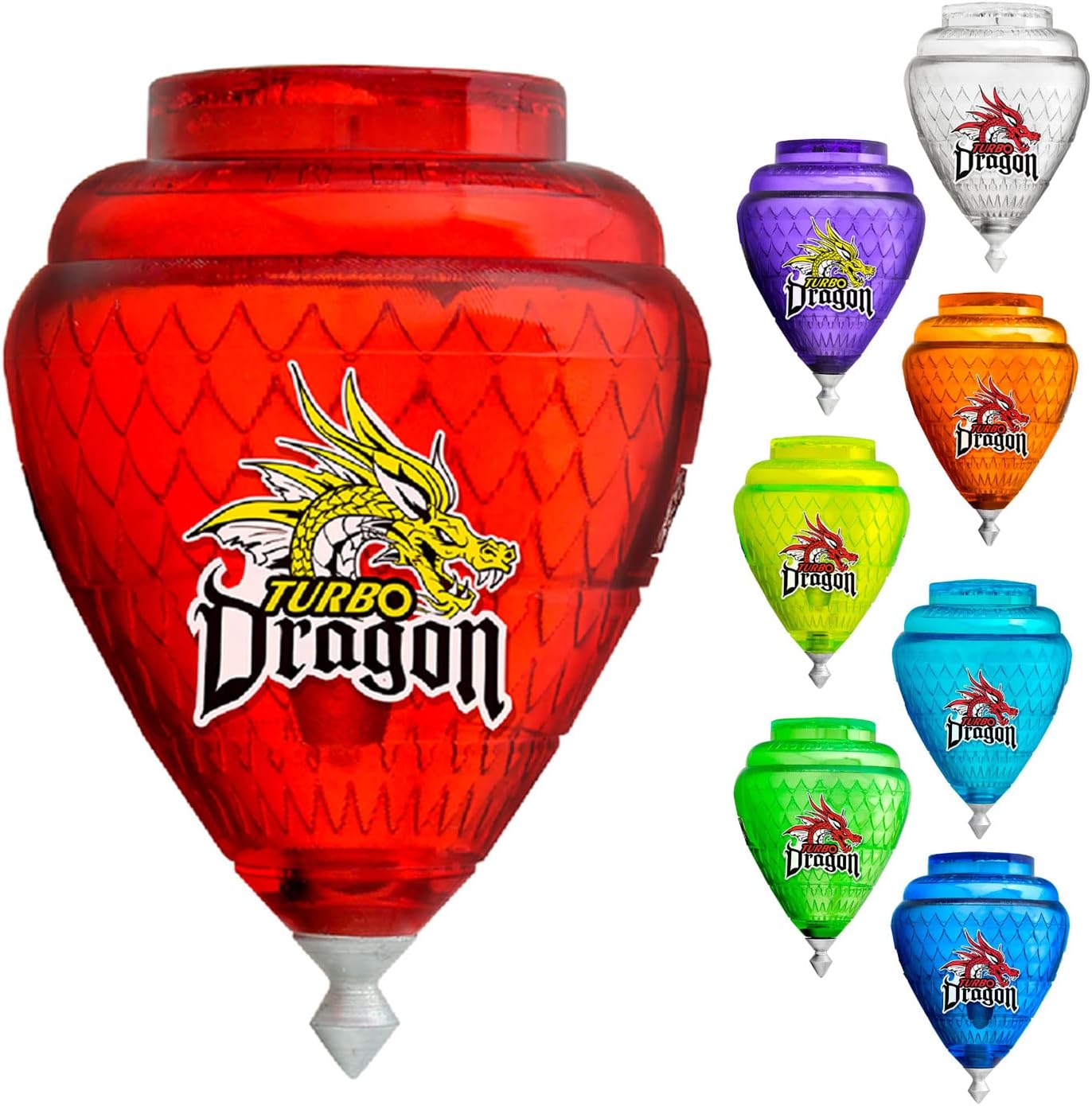 TROMPOS COMETA Turbo Dragón Peonza Turbo Dragón Sin Blister, Trompo De Punta Giratoria, Envío 1 Unidad de Color Aleatorio