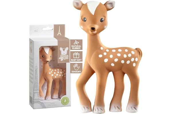 Sophie la Girafe - Fanfan le Faon - Jouet d'Eveil Bébé / coffret cadeau - Jouet 100% caoutchouc naturel - Idéal pour Relaxer les Gensives - dès la naissance