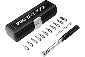 PRO BIKE TOOL 1/4 Set di chiavi dinamometriche - Kit di manutenzione per biciclette da strada e da montagna - Include prese a brugola e Torx