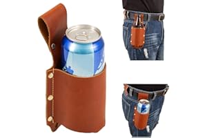 Nogsay - Funda para cerveza, portabotellas, de piel sintética, portavasos, cinturón portátil, accesorios para barbacoa, viaje al aire libre, camping, fiesta, regalos, Le Brun, Puerta de cerveza